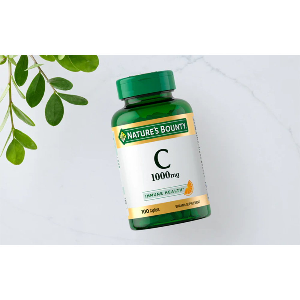 Nature's Bounty Vitamin C 1000mg, Immune Support Supplement, Powerful Antioxidant, 1 Pack, 100 Caplets