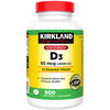 Kirkland Signature Extra Strength D3 50mcg (2000 IU), 600 Softgels