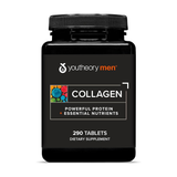 Youtheory Men's Collagen - 5,000 mg Collagen - Daily Supplement for Men - for Hair & Skin Support* - Gluten, Soy & Dairy Free - 290 Tablets