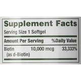 Nature's Bounty Biotin 10,000 mcg, Rapid Release Softgels 120 Each