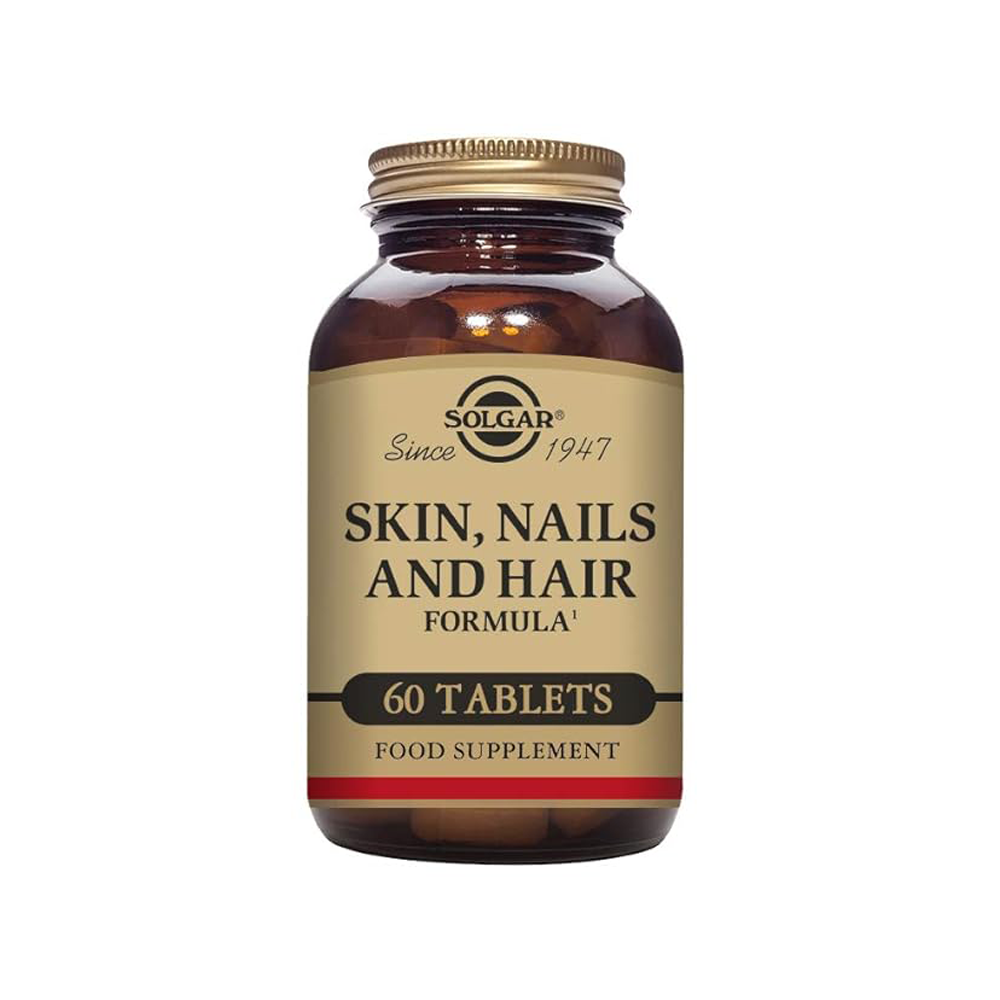 Solgar Skin, Nails & Hair, Advanced MSM Formula, 60 Tablets - Supports Collagen for Hair, Nail and Skin Health - Provides Zinc, Vitamin C & Copper - Non GMO, Vegan, Gluten & Dairy Free - 30 Servings