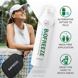 Biofreeze Spray: Professional Pain Relieving Spray,Topical Analgesic For Enhanced Relief Of Arthritis,Muscle,Joint Pain,Free Pain Reliever Cream,4 Oz. 360° Spray,Colorl