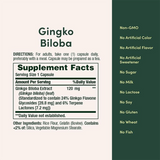 Nature's bounty ginkgo biloba 120mg 100 capsules