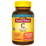 Nature Made Extra Strength Vitamin C 1000 mg, Dietary Supplement for Immune Support, 100 Tablets, 100 Day Supply