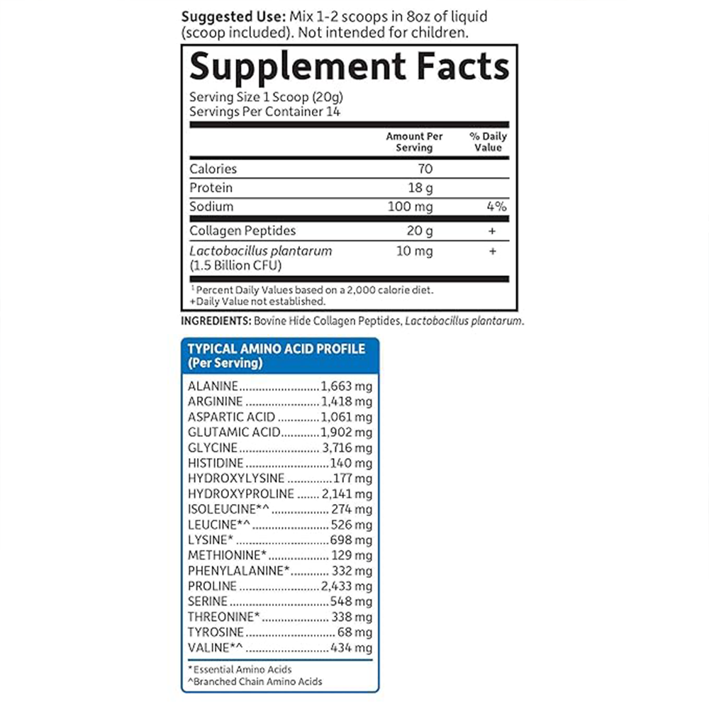 Garden of Life Grass Fed Collagen Peptides Powder, 9.87 oz/280g
