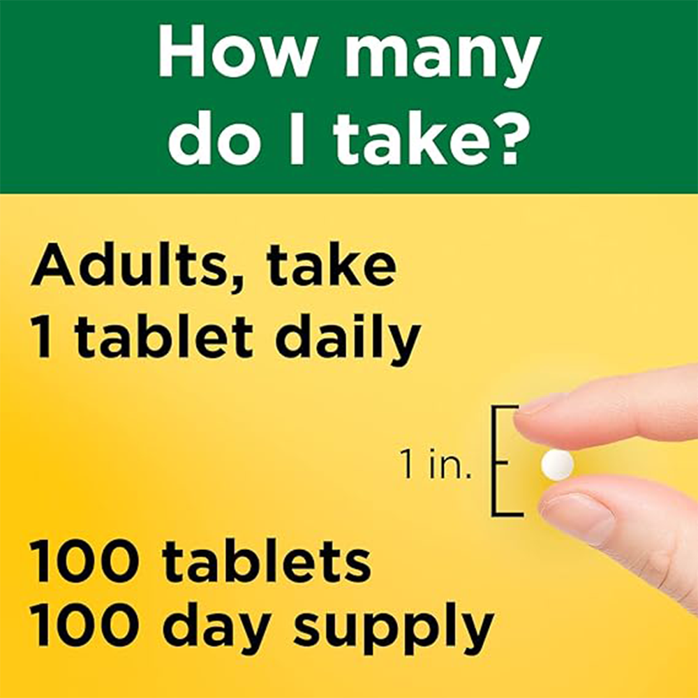 Nature Made Vitamin B1 100 mg, Dietary Supplement for Energy Metabolism Support, 100 Tablets, 100 Day Supply