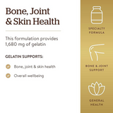 Solgar Gelatin 1680 mg, 250 Capsules - Natural Gelatin - Supports Bone, Joint & Skin Health - Gluten Free, Dairy Free - 83 Servings