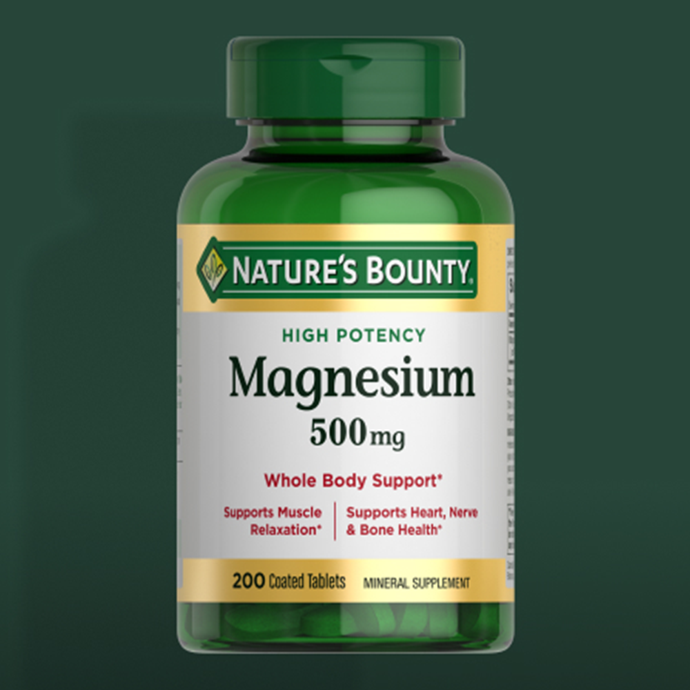 Nature's Bounty Magnesium 500 mg, 200 Tablets