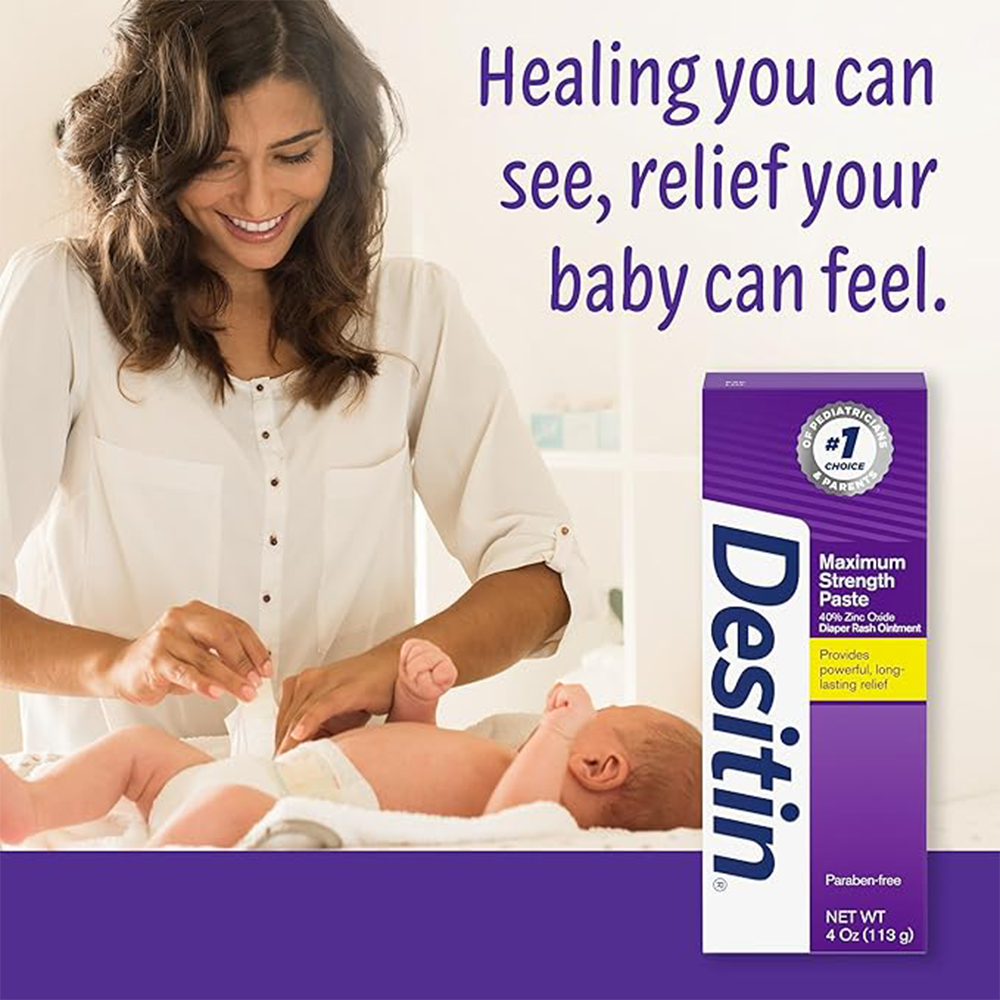 Desitin Baby Diaper Rash Maximum Strength Original Paste, 4 Oz Tube