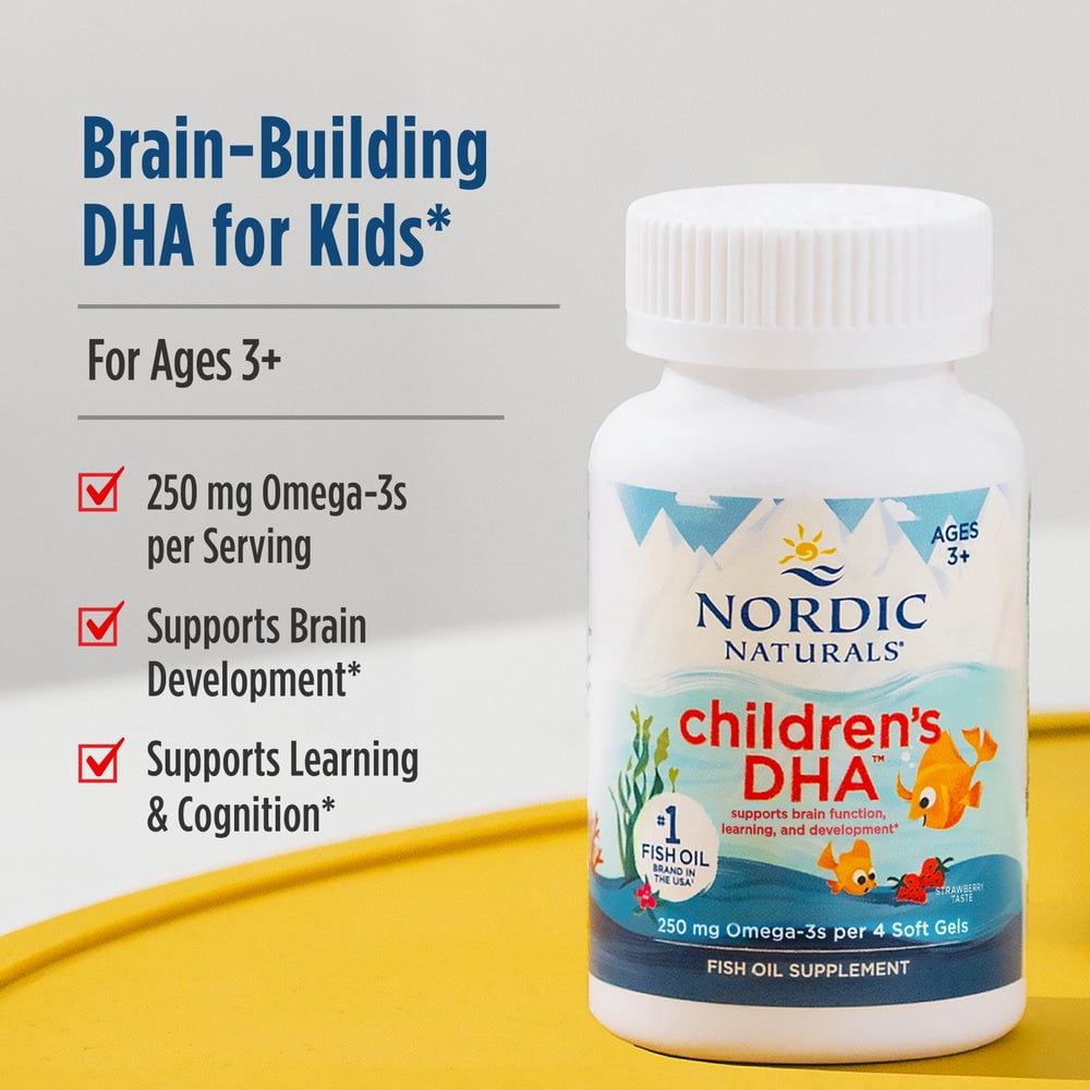Nordic Naturals Children's DHA 250mg 90ct - packaging detail