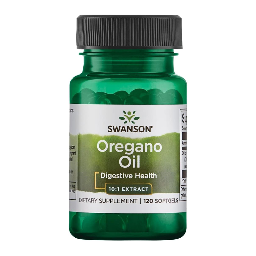Swanson Oregano Oil 10:1 Extract-Natural Supplement Promoting Digestive Health-Respiratory & Urinary Tract Health Support (120 Softgels, 150mg Each)
