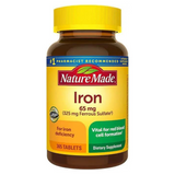 Nature Made Iron 65 mg (from Ferrous Sulfate) Tablets for Red Blood Cell Formation (365 ct.).