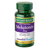 Nature's Bounty Melatonin 5mg Dual Spectrum, 100% Drug Free Sleep Supplement, Quick Release and Extended Release, Promotes Relaxation and Sleep Health, 60 Bi-Layer Tablets