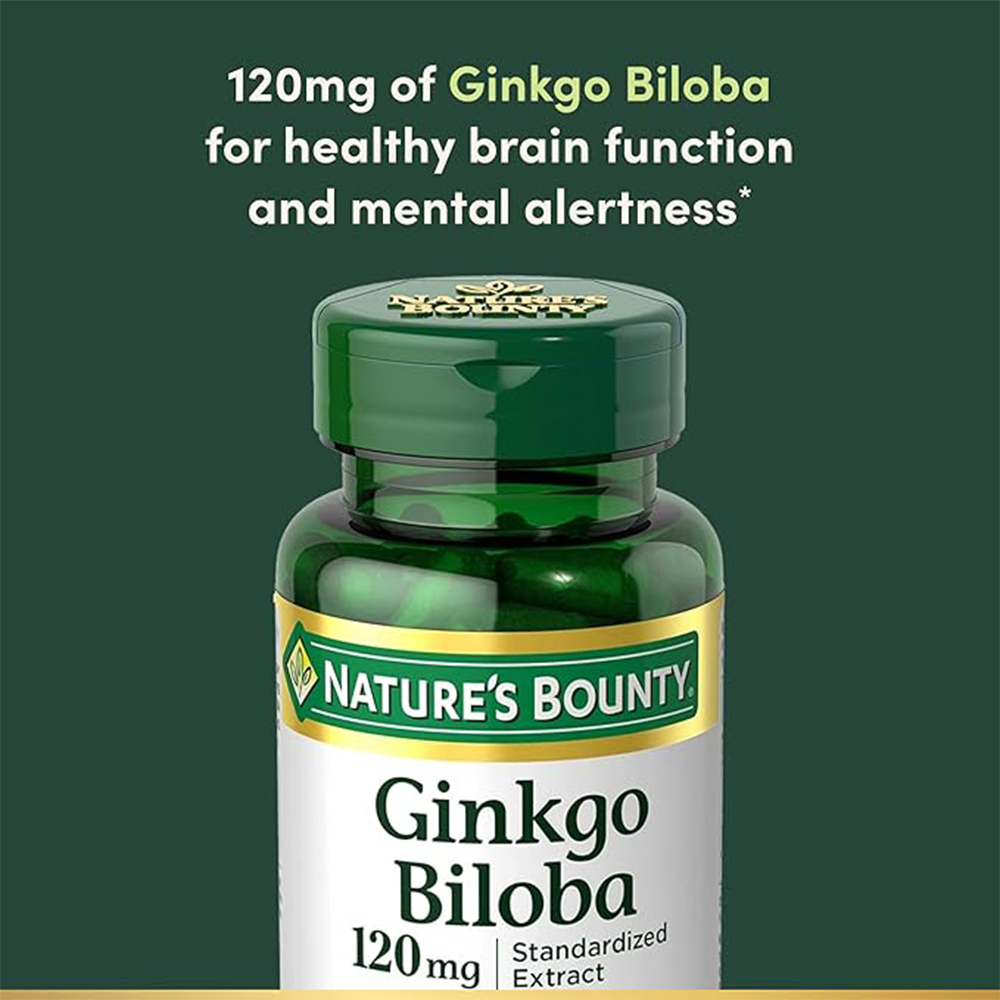 Nature's bounty ginkgo biloba 120mg 100 capsules