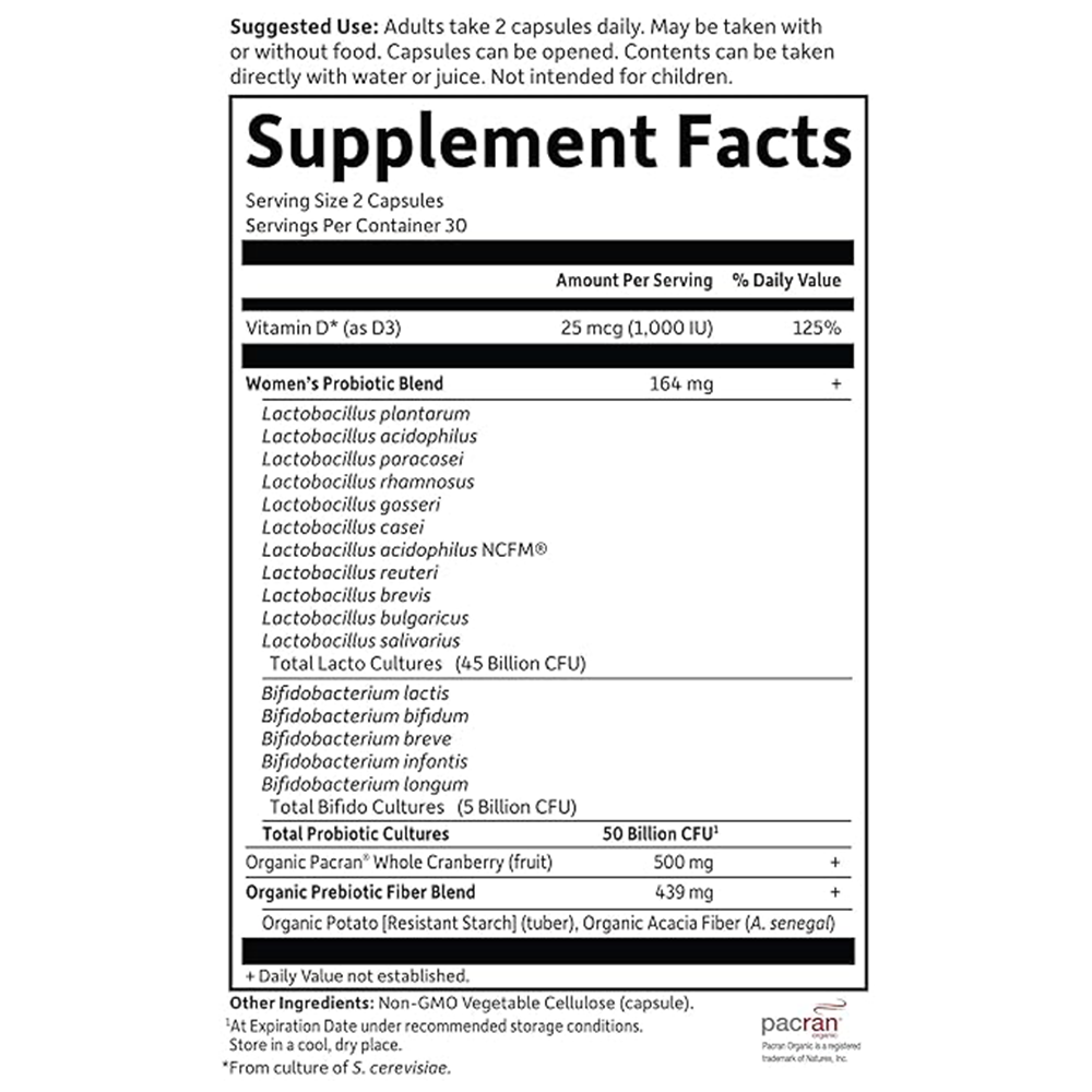 Garden of Life Probiotic Supplement for Urinary Tract Health - Dr. Formulated Urinary Tract+ for Digestive and Urinary Tract Support, Shelf Stable, 60 Capsules
