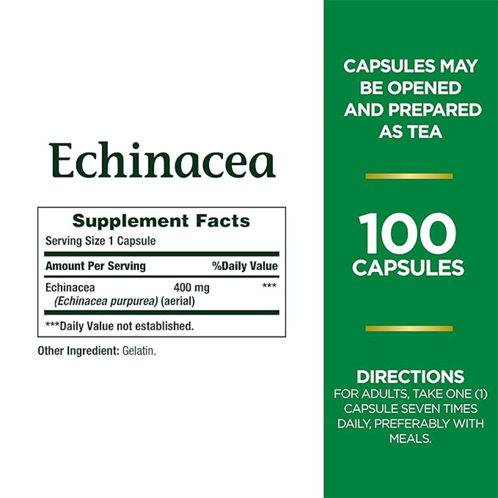 Nature's Bounty Echinacea, 100 Capsules