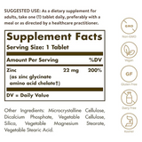 Solgar Chelated Zinc, 250 Tablets - Zinc for Healthy Skin - Supports Cell Growth & DNA Formation - Exerts Antioxidant Activity - Supports A Healthy Immune System - Non GMO, Vegan - 250 Servings