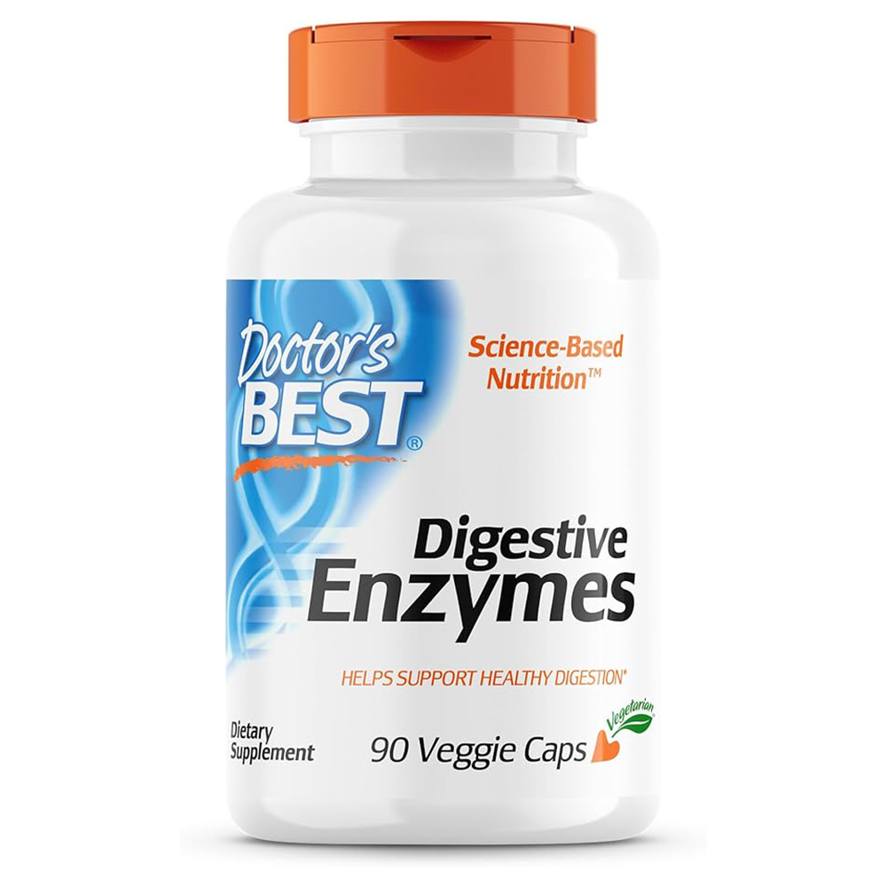Doctors Best Digestive Enzymes, Supports Digestive Wellness, Non-GMO, Vegetarian 90 Veggie Caps