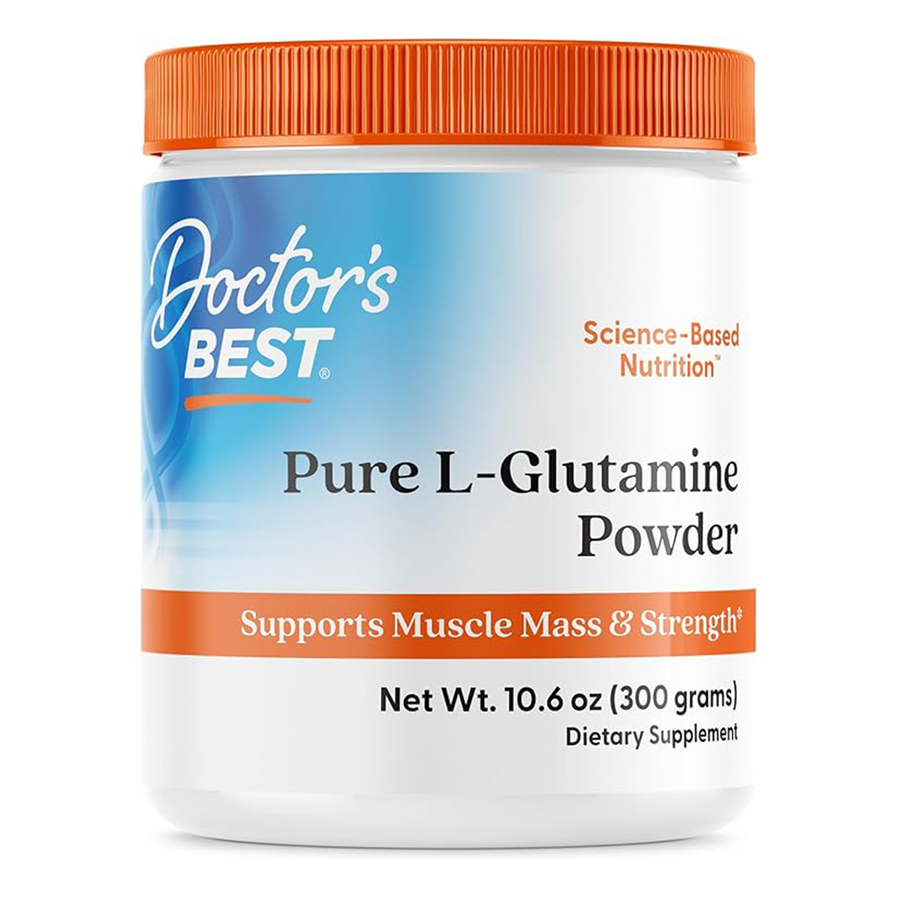 Doctors Best Pure L-Glutamine Powder, Supports Muscle Mass & Strength, Non-GMO, Gluten Free, Soy Free, Vegan Net Wt. 10.6 oz (300 Grams)