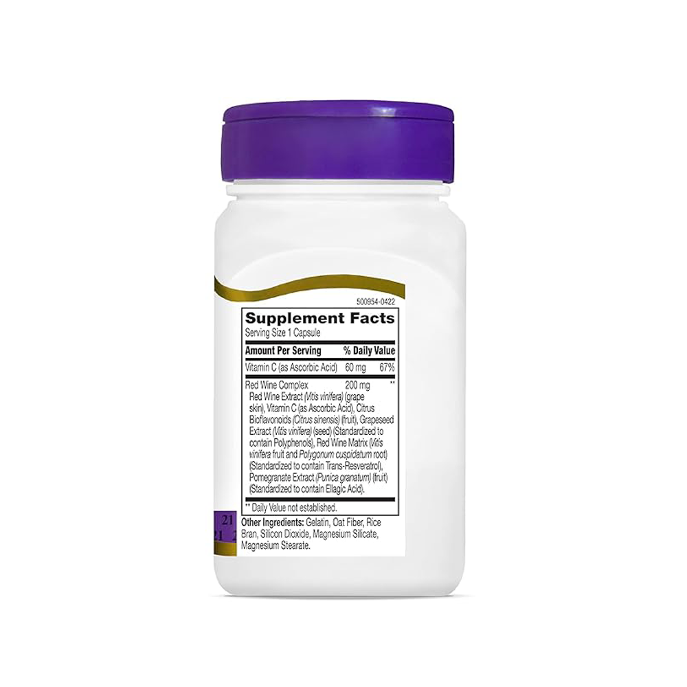21 Century resveratrol red wine extract 90 capsules