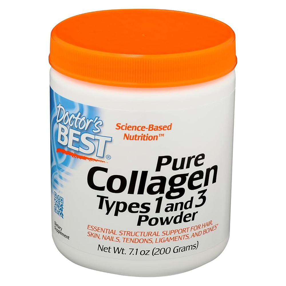 Doctor's Best Pure Collagen Types 1 & 3, Promotes Healthy Skin Hair & Nails – Bone & Joint Support, 7.1 Ounce (Pack of 1)