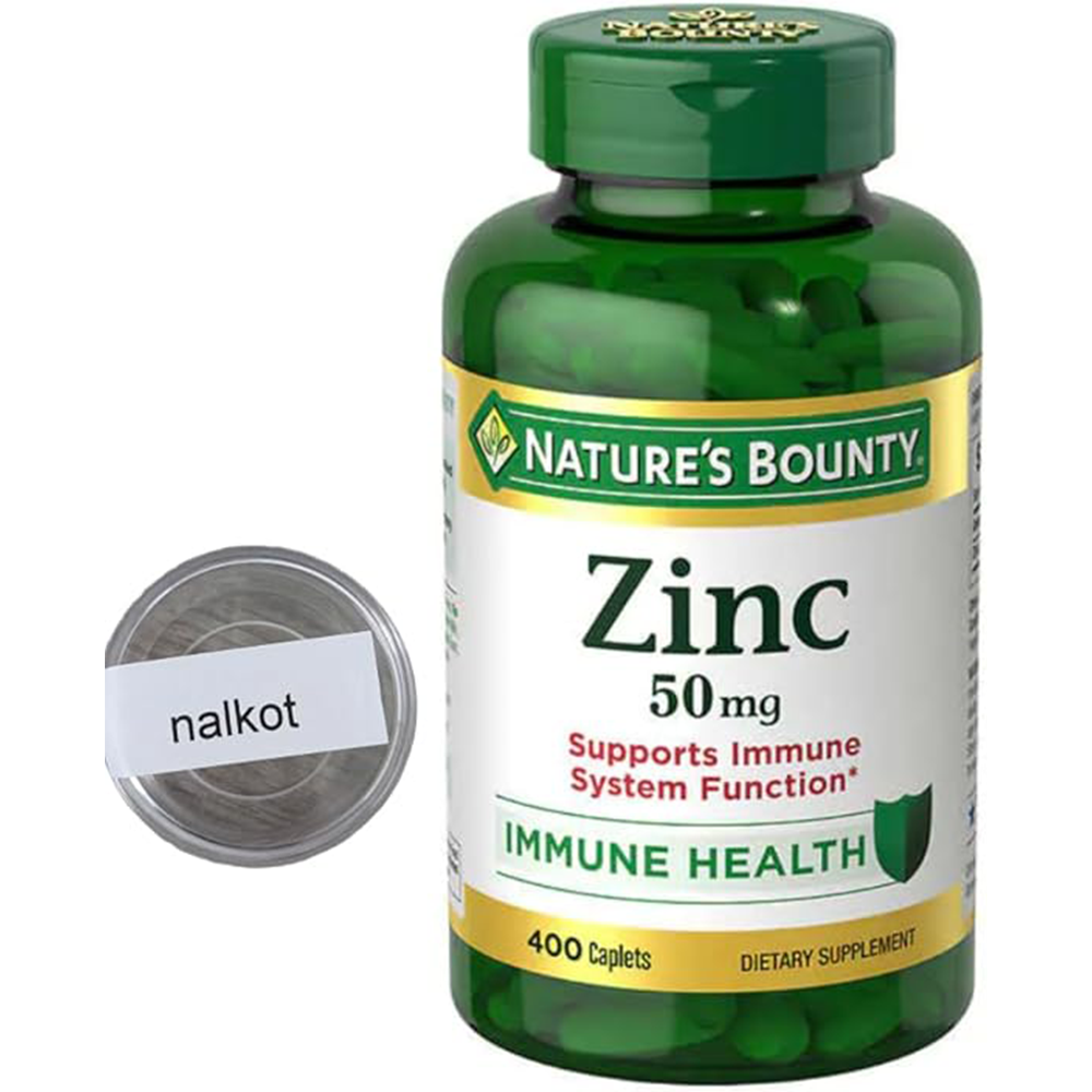Nature's Bounty Zinc 50 mg, 400 Caplets- 50mg High Potency Zinc, Vegetarian Friendly, nalkotSumplimentsGuide