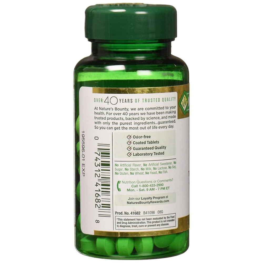 Nature's Bounty Garlic Tablets, Heart Health, 2000 Mg, Order Free Coated Tablets, 120 Ct