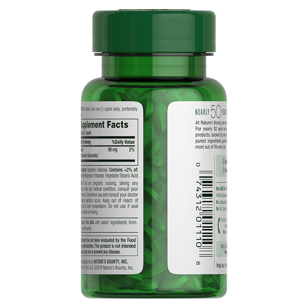 Nature's Bounty Potassium,99 mg,100 Caplets