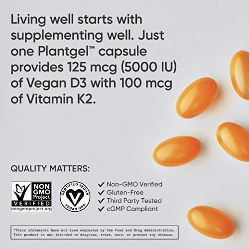 Sports Research Vitamin D3 K2 - bottle angle view
