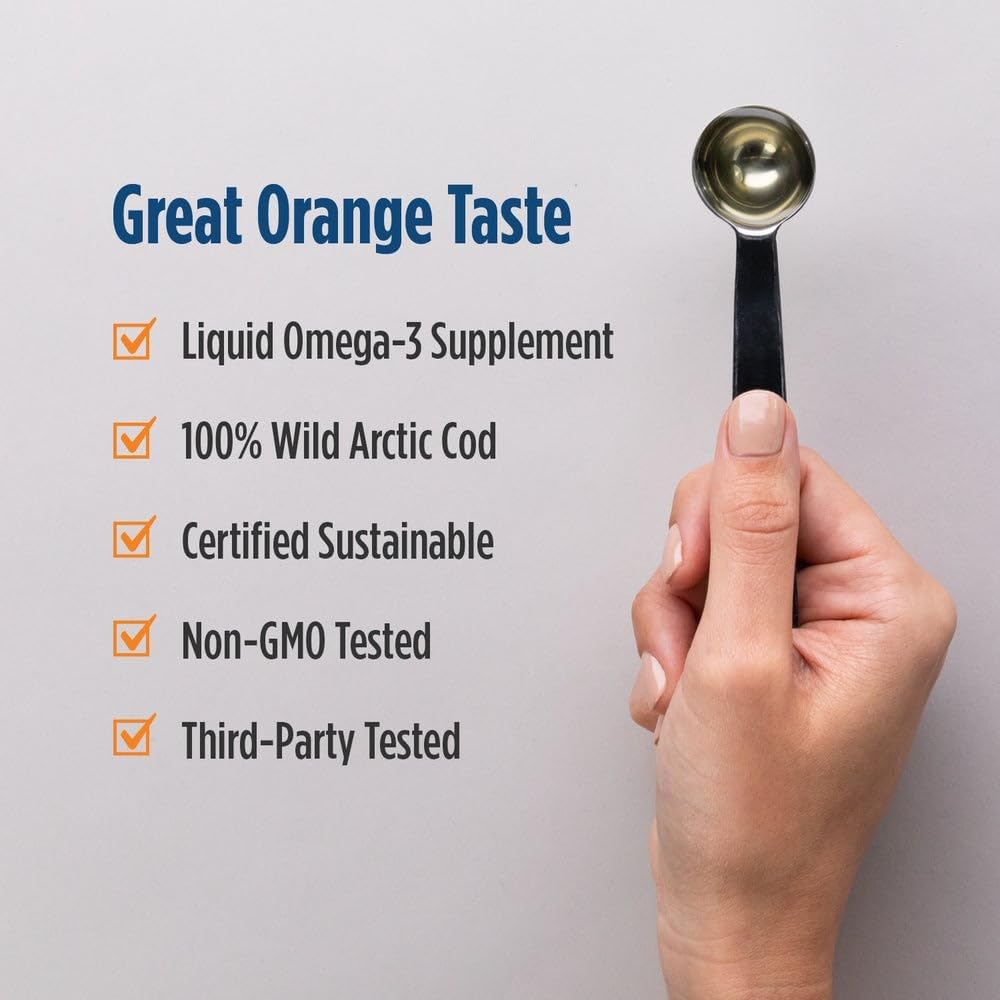 Nordic Naturals Arctic Cod Liver Oil, Orange, 8oz (237ml)