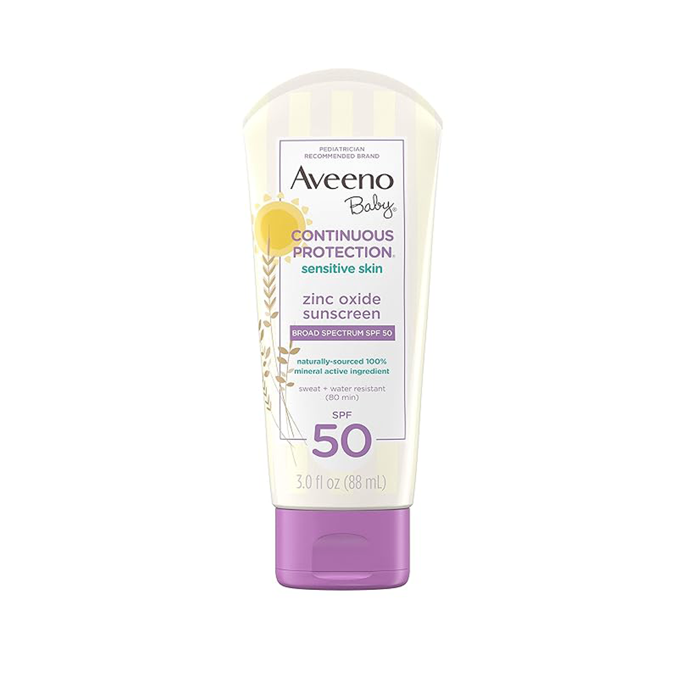 Aveeno Baby Continuous Protection Zinc Oxide Mineral Sunscreen Lotion for Sensitive Skin with, 88ml" )