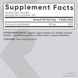 Sports Research Zinc Picolinate 120ct - additional view
