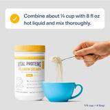 Vital Proteins Collagen Coffee Creamer, Non-dairy & Low Sugar Powder with Collagen Peptides Supplement - Supporting Healthy Hair, Skin, Nails with Energy-Boosting MCTs - Vanilla