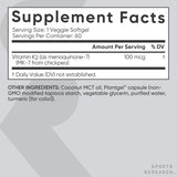 Sports Research Vitamin K2 100mcg, 60 Softgels