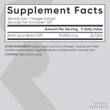 Sports Research Biotin 10000mcg 120ct - product detail view