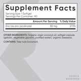 Sports Research Zinc Picolinate 30mg 90ct - additional view