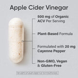 Sports Research Apple Cider Vinegar with Cayenne Pepper 520mg, 120 Veggie Capsules