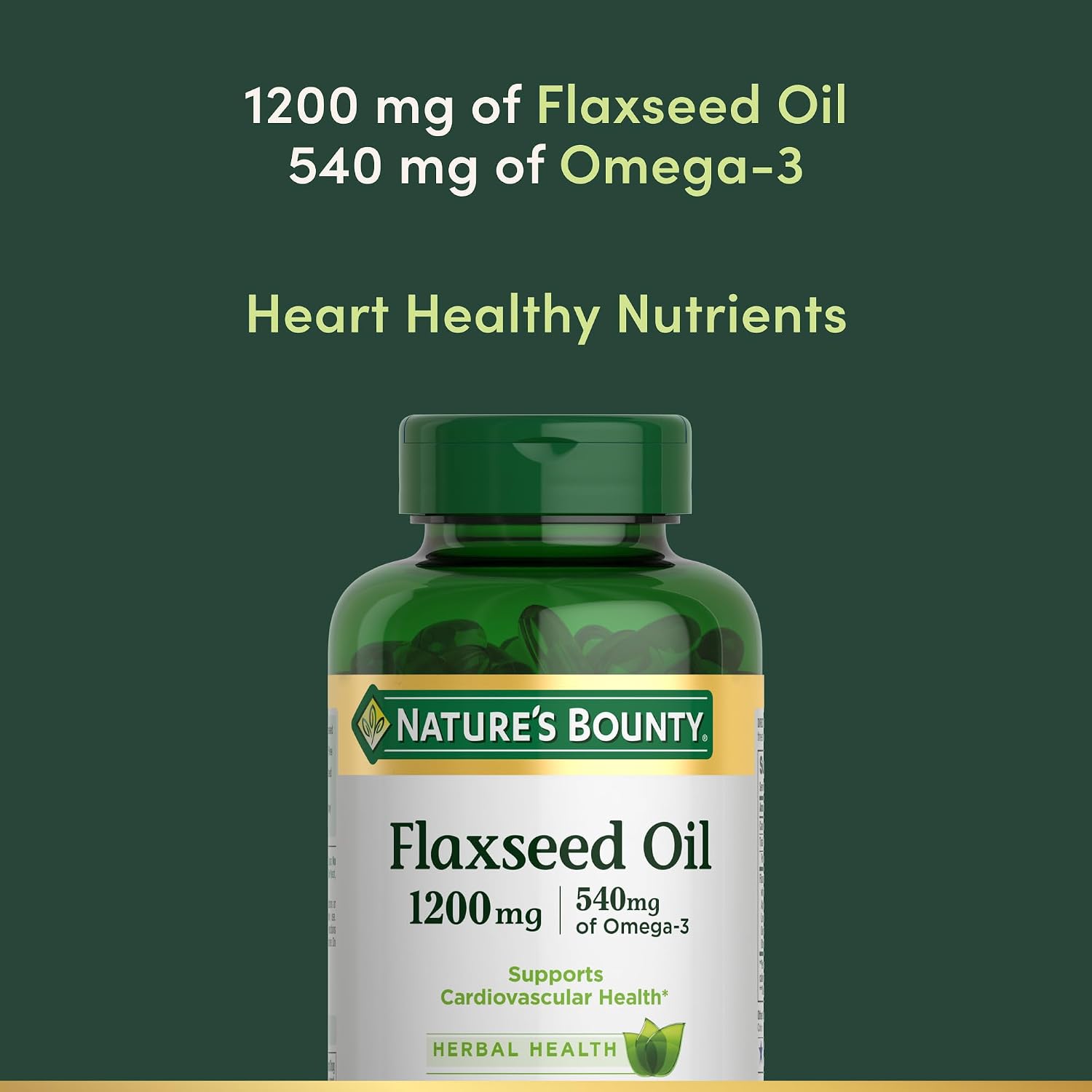 Nature Bounty Flaxseed Oil 1200mg, 125 Softgels