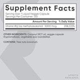 Sports Research Methyl B12 5000mcg, 120 Capsules
