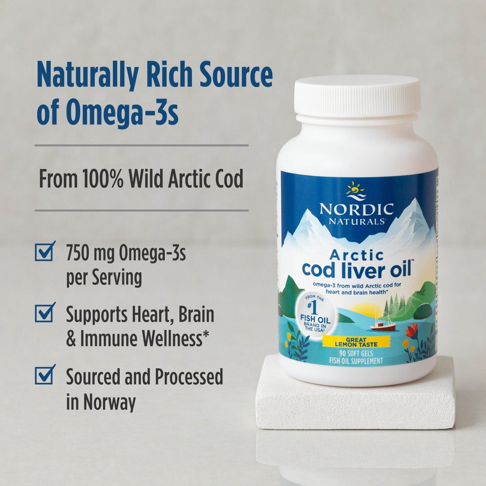 Nordic Naturals Arctic Cod Liver Oil 90ct - packaging detail