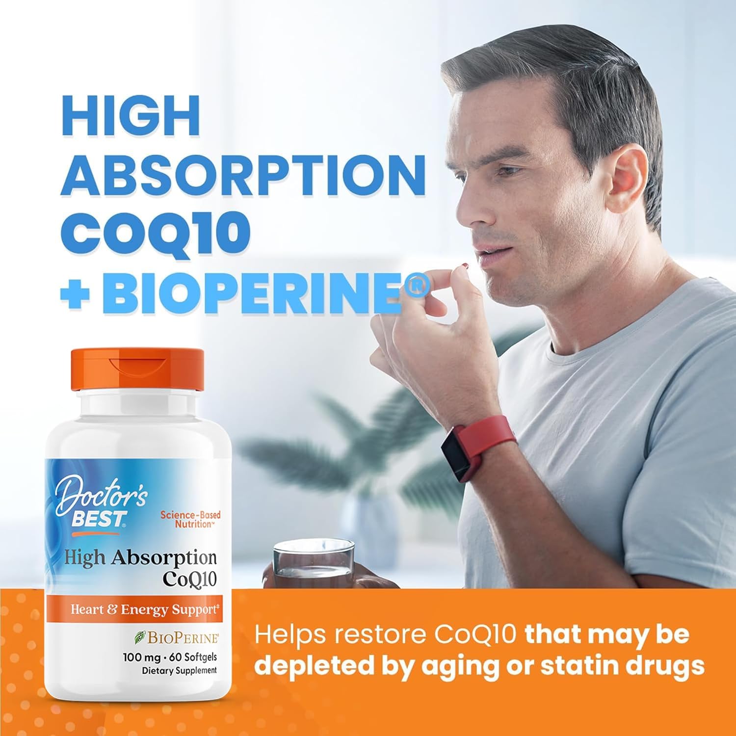 Doctor's Best High Absorption CoQ10 100mg, 60 Veggie Caps