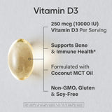 Sports Research Vitamin D3 10000IU, 120 Softgels