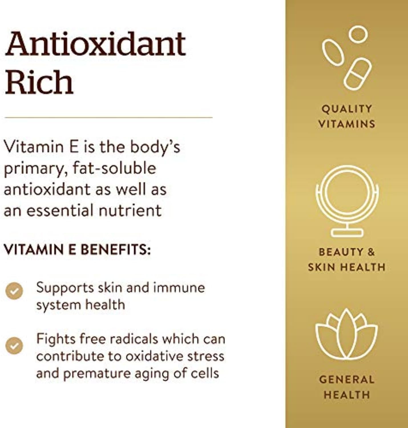 Solgar Vitamin E 268mg (400 IU), 100 Softgels