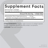 Sports Research Astaxanthin - supplement facts