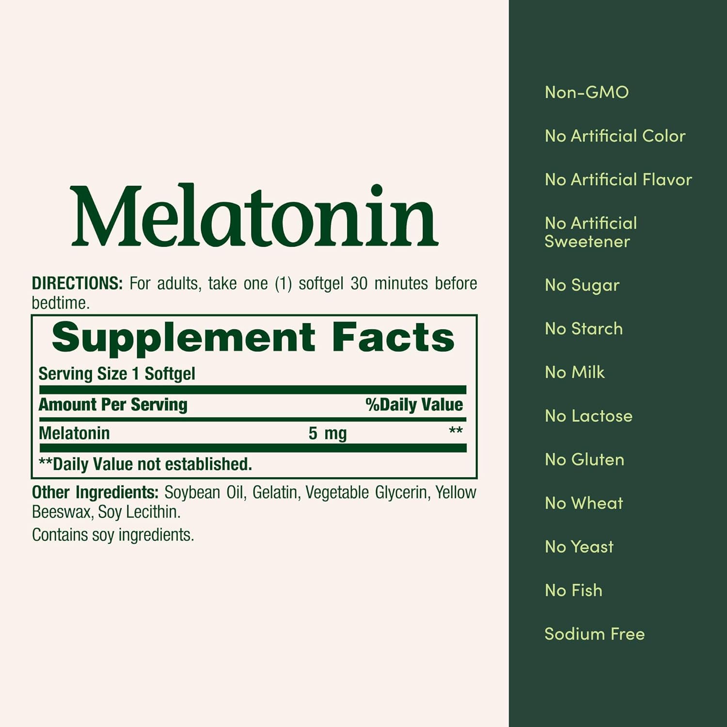 Nature Bounty Melatonin 5mg, 90 Tablets