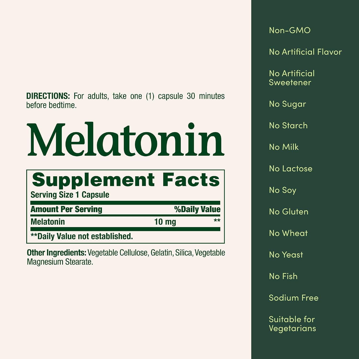 Nature Bounty Melatonin 10mg, 60 Tablets