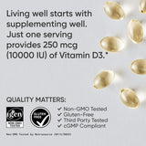 Sports Research Vitamin D3 10000IU, 120 Softgels