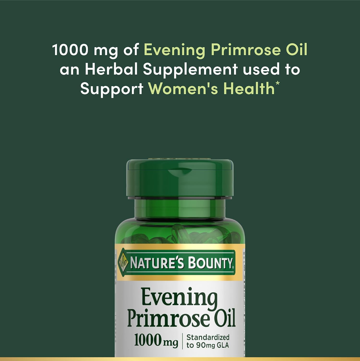 Nature Bounty Evening Primrose Oil 1000mg, 60 Rapid Release Softgels