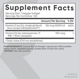 Sports Research Vitamin D3 K2 120ct - product detail view