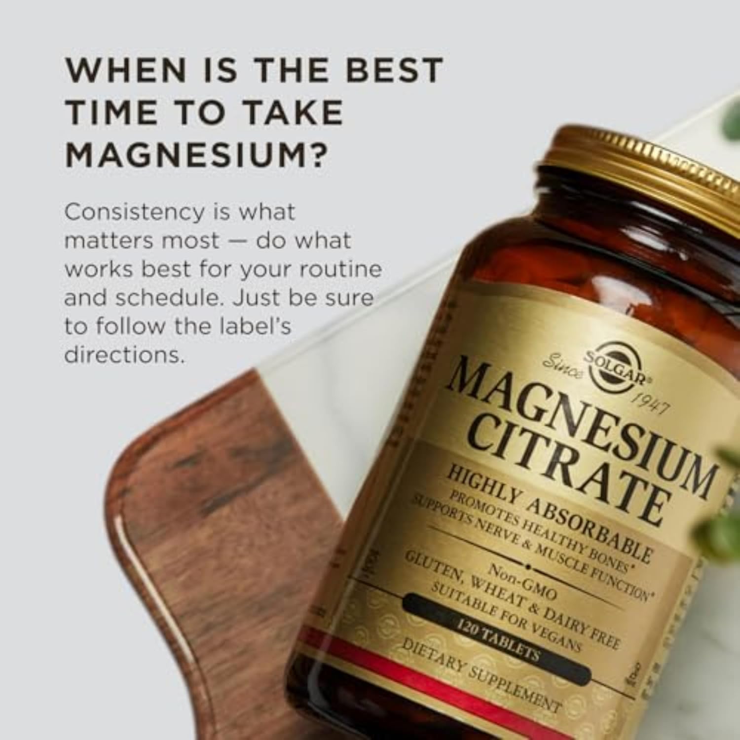 Solgar Magnesium Citrate, 120 Tablets